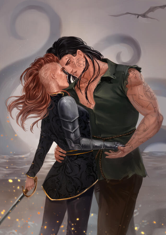 Commission - Couple art for Knight s Fire by Juliette Caruso